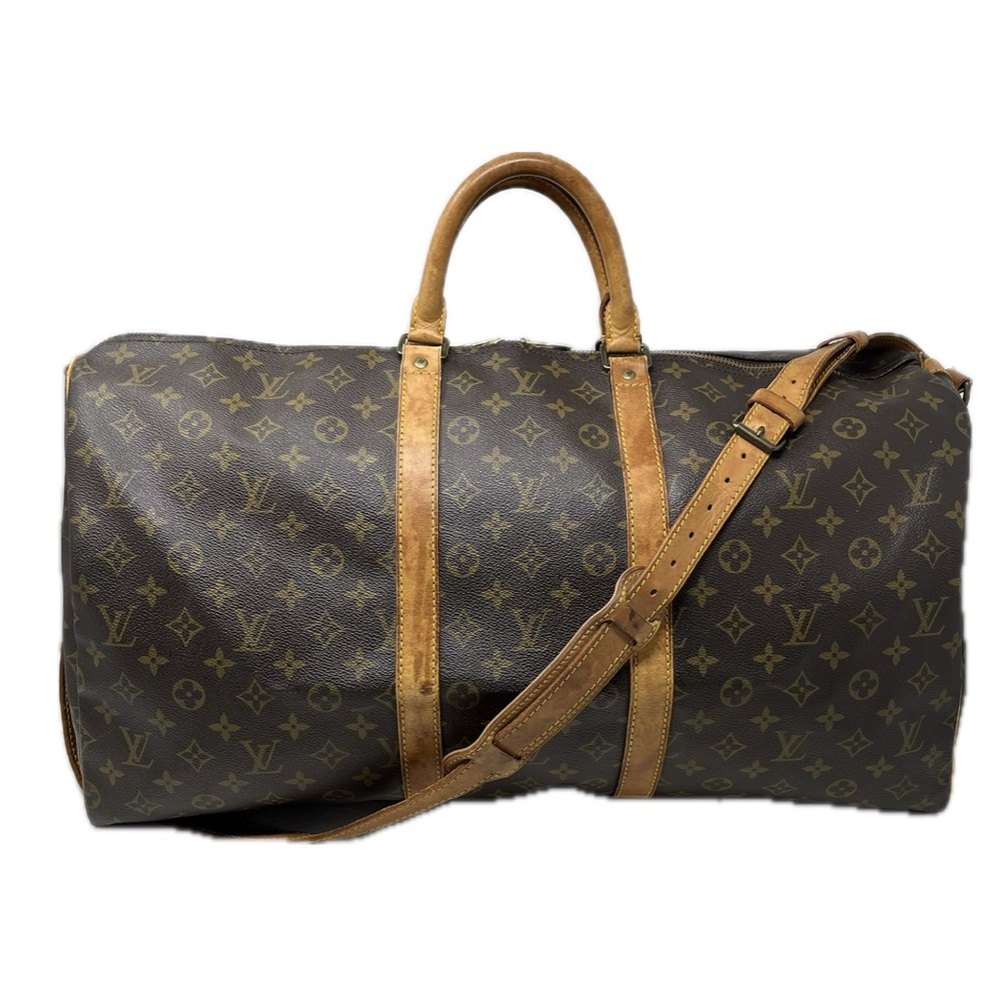 Louis Vuitton Classic Monogram KeepAll Bandouliere 55 Duffle Bag